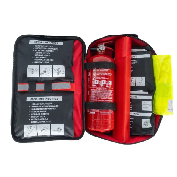 Torba za prvu pomoć (DIN 13164) s kompletom vatrogasnog aparata od 2 kg