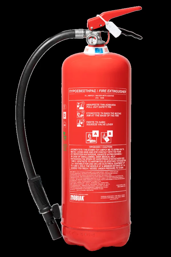 9 l antifriz (-20°C) pjenasti vatrogasni aparat bez fluora (stalni tlak)