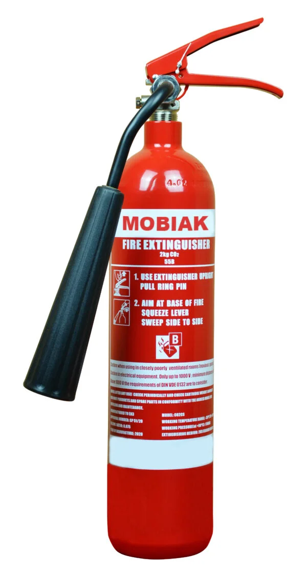 Vatrogasni aparat s CO2 2 kg. s bočnim ispustom
