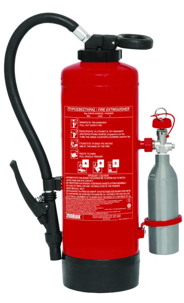 Vatrogasni aparat 6 kg s vanjskom kartušom CO2 150g