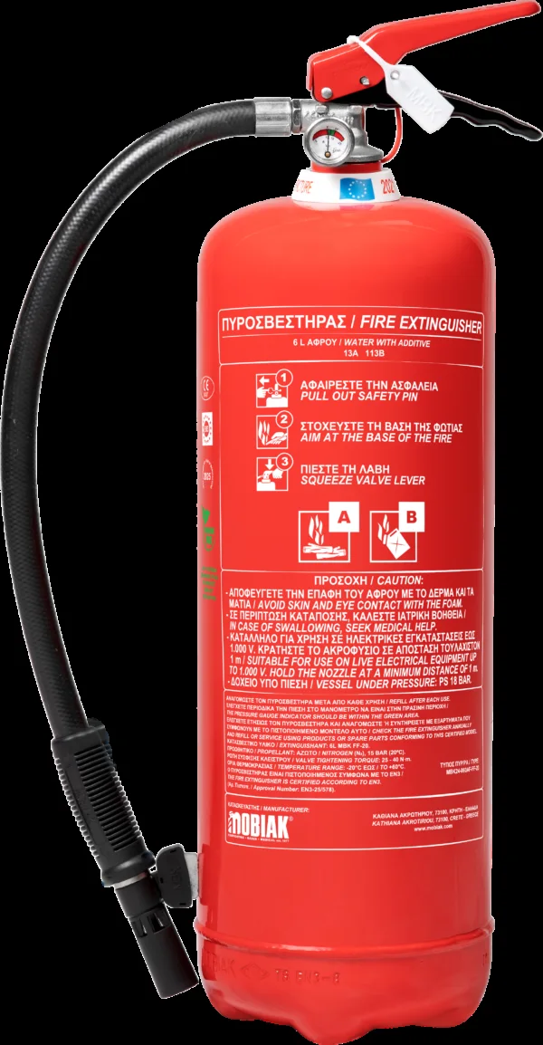 6 l antifriz (-20°C) pjenasti vatrogasni aparat bez fluora (trajni tlak)
